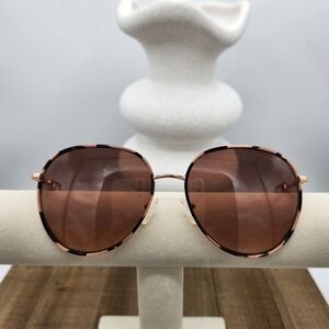 NEW! Michael Kors Rose Gold & Dark Gray Black Aviator Sunglasses / Shades